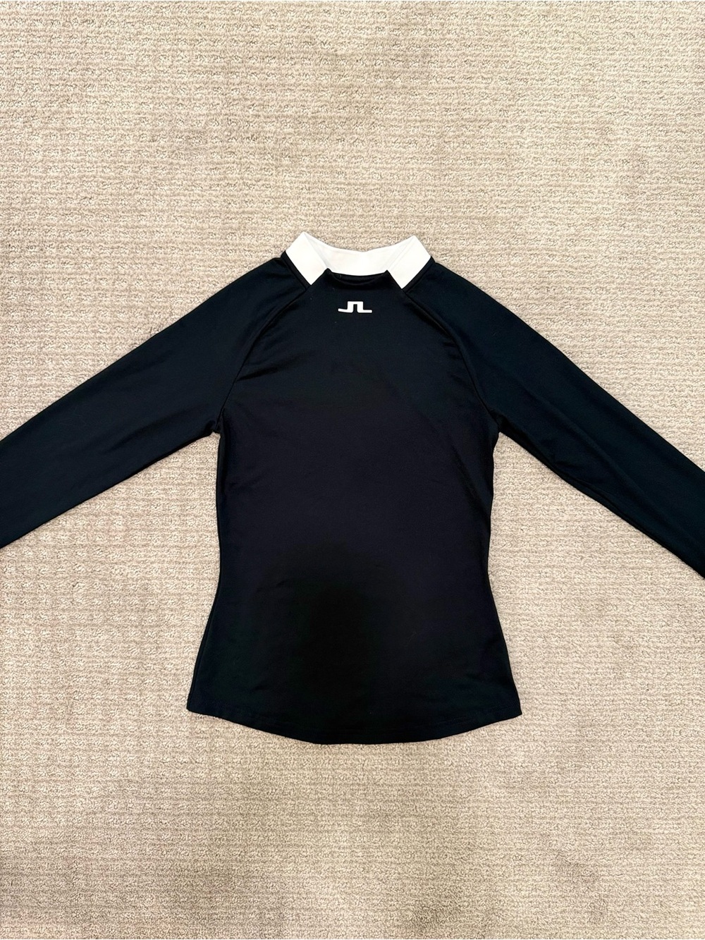 J.Lindeberg Women’s Navy Ella Long-Sleeve Compression Golf Shirt Base Layer, XS